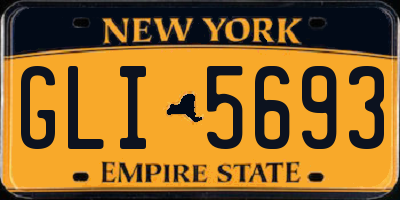 NY license plate GLI5693