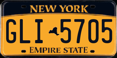NY license plate GLI5705