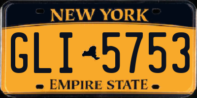 NY license plate GLI5753