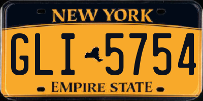 NY license plate GLI5754