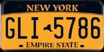 NY license plate GLI5786