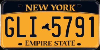 NY license plate GLI5791