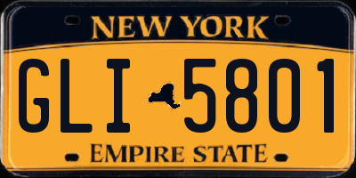 NY license plate GLI5801