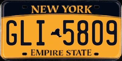 NY license plate GLI5809