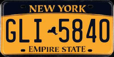 NY license plate GLI5840