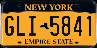 NY license plate GLI5841