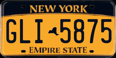 NY license plate GLI5875