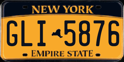 NY license plate GLI5876