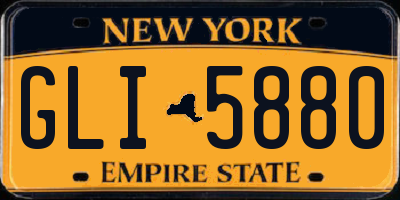 NY license plate GLI5880