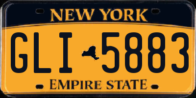 NY license plate GLI5883
