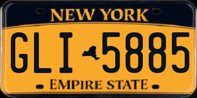 NY license plate GLI5885