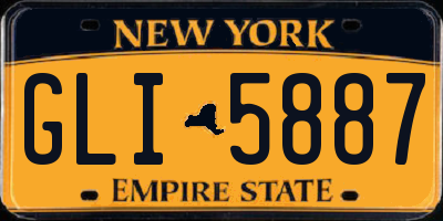 NY license plate GLI5887