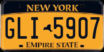 NY license plate GLI5907