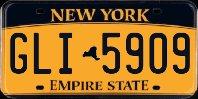 NY license plate GLI5909