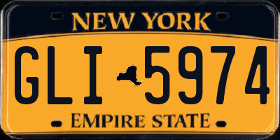 NY license plate GLI5974