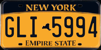 NY license plate GLI5994