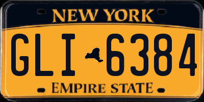 NY license plate GLI6384
