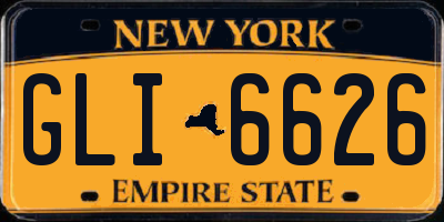 NY license plate GLI6626