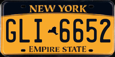 NY license plate GLI6652