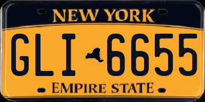 NY license plate GLI6655