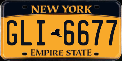 NY license plate GLI6677