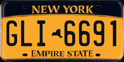NY license plate GLI6691