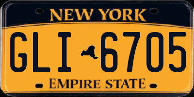 NY license plate GLI6705