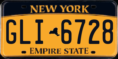 NY license plate GLI6728