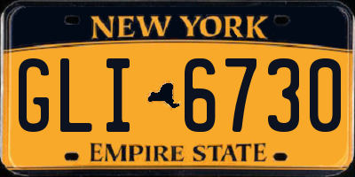 NY license plate GLI6730