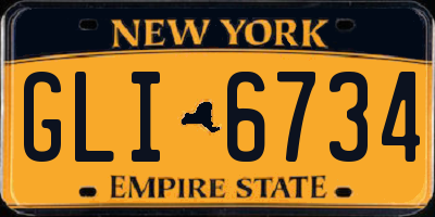 NY license plate GLI6734