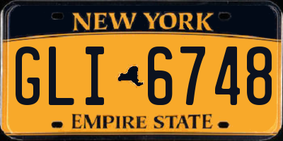 NY license plate GLI6748