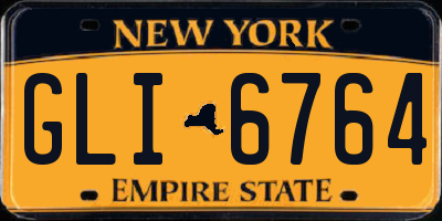 NY license plate GLI6764