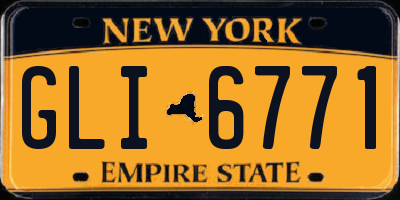 NY license plate GLI6771