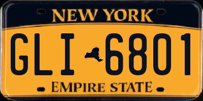 NY license plate GLI6801