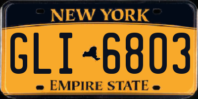 NY license plate GLI6803