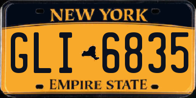 NY license plate GLI6835