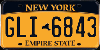 NY license plate GLI6843