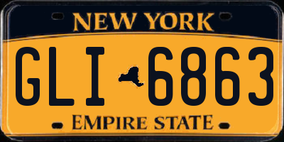 NY license plate GLI6863