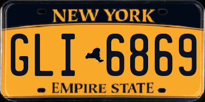 NY license plate GLI6869