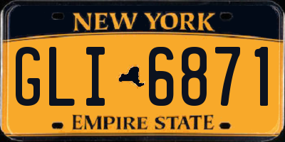 NY license plate GLI6871