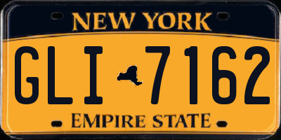 NY license plate GLI7162