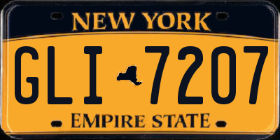 NY license plate GLI7207