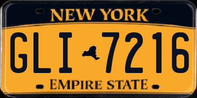 NY license plate GLI7216