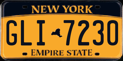 NY license plate GLI7230