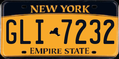 NY license plate GLI7232