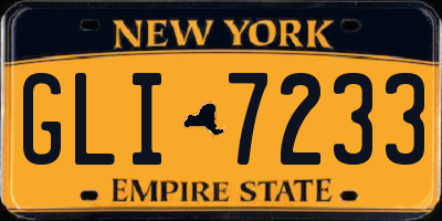 NY license plate GLI7233