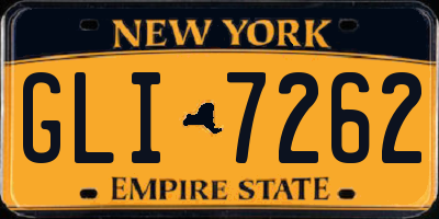 NY license plate GLI7262