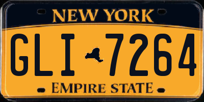 NY license plate GLI7264