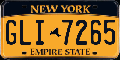 NY license plate GLI7265