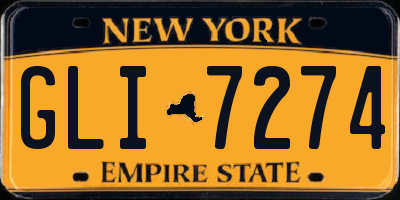 NY license plate GLI7274